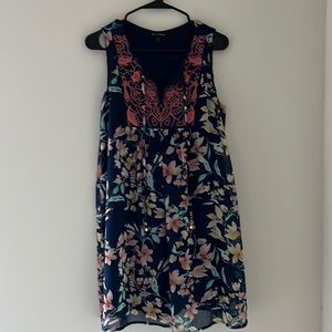 Sleeveless Floral Dress | Size L